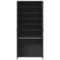 Armoire à chaussures Noir 80x39x178 cm Bois d'ingénierie