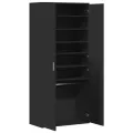 Armoire à chaussures Noir 80x39x178 cm Bois d'ingénierie
