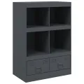 Buffet haut anthracite 67x39x95 cm acier