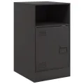 Tables de chevet 2 pcs noir 34,5x39x62 cm acier