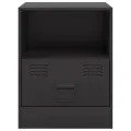 Table de chevet noir 34,5x39x44 cm acier