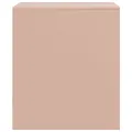 Table de chevet rose 34,5x39x44 cm acier