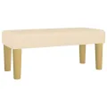 cadre de lit avec matelas crème 120x190 cm tissu