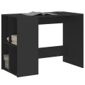 Bureau noir 102x50x75 cm bois d'ingénierie
