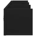 Armoires murales 2 pcs noir 75x18x16,5 cm bois d'ingénierie