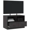 Meuble TV noir 67x39x44 cm acier