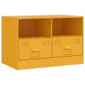 Meuble TV jaune moutarde 67x39x44 cm acier
