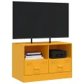 Meuble TV jaune moutarde 67x39x44 cm acier