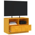 Meuble TV jaune moutarde 67x39x44 cm acier