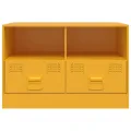 Meuble TV jaune moutarde 67x39x44 cm acier