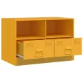 Meuble TV jaune moutarde 67x39x44 cm acier