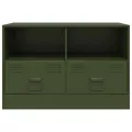 Meuble TV vert olive 67x39x44 cm acier