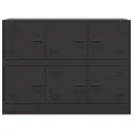 Buffet noir 99x39x73 cm acier