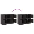Buffet noir 99x39x73 cm acier