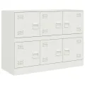 Buffet blanc 99x39x73 cm acier