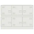 Buffet blanc 99x39x73 cm acier