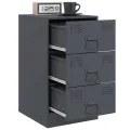 Table de chevet anthracite 34,5x39x62 cm acier