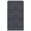 Table de chevet anthracite 34,5x39x62 cm acier