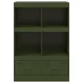 Buffet vert olive 67x39x95 cm acier