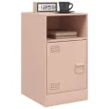 Tables de chevet 2 pcs rose 34,5x39x62 cm acier