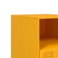 Tables de chevet 2 pcs jaune moutarde 34,5x39x44 cm acier
