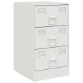 Table de chevet blanc 34,5x39x62 cm acier