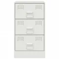 Table de chevet blanc 34,5x39x62 cm acier
