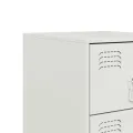Table de chevet blanc 34,5x39x62 cm acier