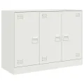 Buffet blanc 99x39x73 cm acier