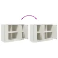 Buffet blanc 99x39x73 cm acier