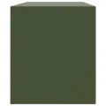 Meuble TV vert olive 99x39x44 cm acier