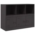 Buffet noir 99x39x73 cm acier