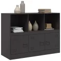 Buffet noir 99x39x73 cm acier