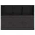 Buffet noir 99x39x73 cm acier