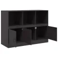 Buffet noir 99x39x73 cm acier