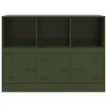Buffet vert olive 99x39x73 cm acier