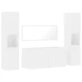 Ensemble de meubles salle de bain 4 pcs blanc bois d'ingénierie