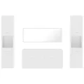 Ensemble de meubles salle de bain 4 pcs blanc bois d'ingénierie