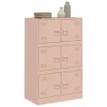 Buffet rose 67x39x107 cm acier