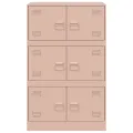 Buffet rose 67x39x107 cm acier