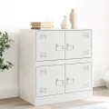 Buffet blanc 67x39x73 cm acier