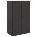 Buffet noir 67x39x107 cm acier