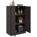 Buffet noir 67x39x107 cm acier