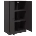 Buffet noir 67x39x107 cm acier