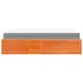 Lit avec matelas cire marron 120x190 cm bois massif de pin