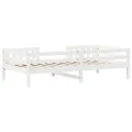 Cadre de lit sans matelas blanc 90x190 cm bois de pin massif