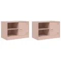 Meubles TV 2 pcs rose 67x39x44 cm acier