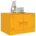 Table basse Jaune moutarde 67x50x44 cm acier