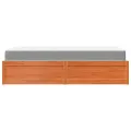 Lit avec matelas cire marron 100x200 cm bois massif de pin