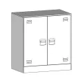 Buffet anthracite 67x39x73 cm acier